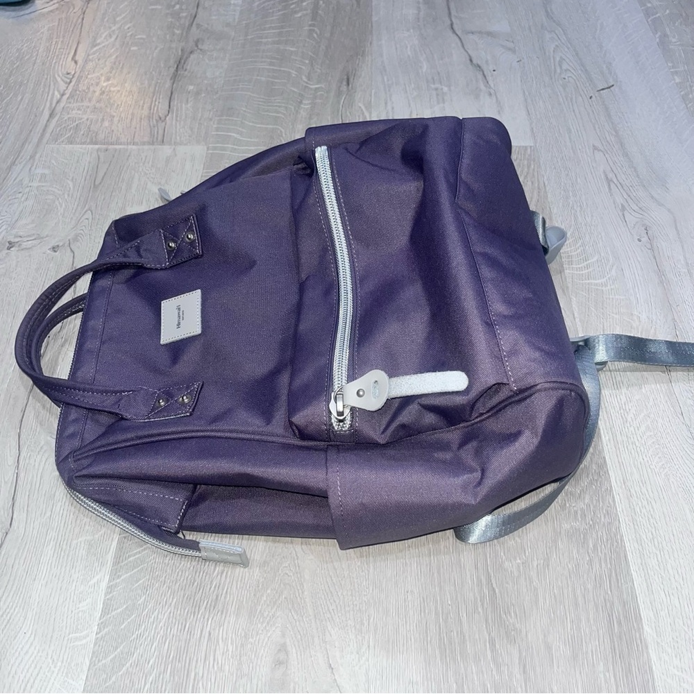 HIMAWARI-Modern Purple Backpack with Padded Straps and Multiple Compartments